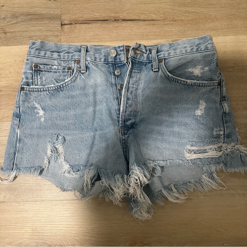 AGOLDE: Parker Vintage Cut Off Shorts in Swampmeet